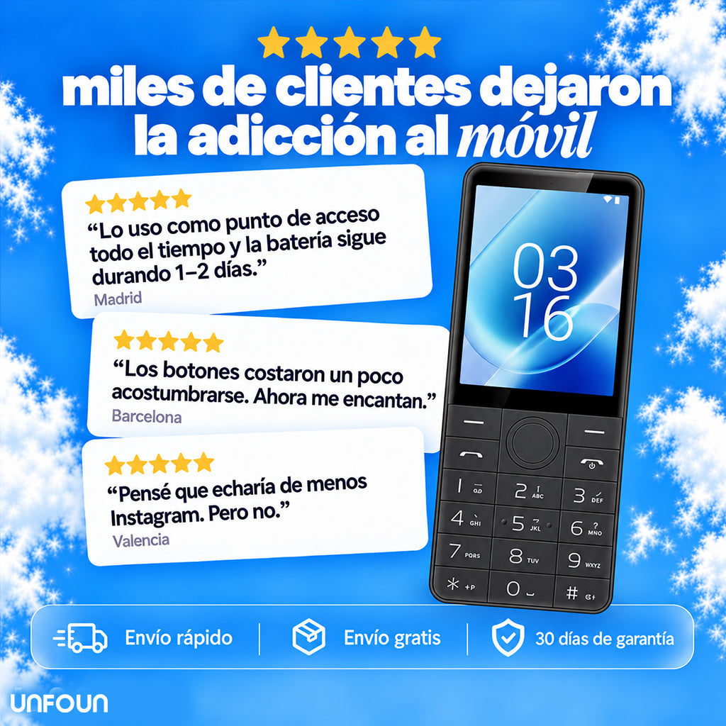 Unfoun™ - El móvil que te ayuda a recuperar tu tiempo.