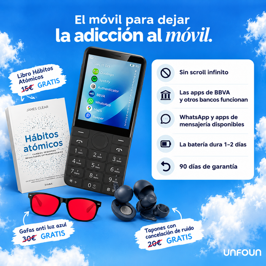 Unfoun™ - El móvil que te ayuda a recuperar tu tiempo.