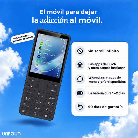 Unfoun™ - El móvil que te ayuda a recuperar tu tiempo.